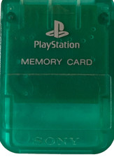 Sony PlayStation 1 Green Memory Card 15 Blocks
