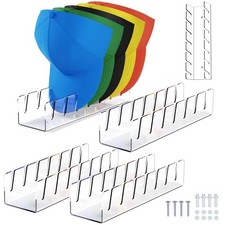 YNPJQWP Hat Organizer, 2 PCS No Install Acrylic Hat Stand for Baseball Caps for