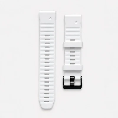 Bracelet Silicone Blanc QuickFit 20 mm Compatible Garmin Fenix 5S 6S 7S - Photo 1/3