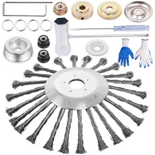 Versatile 10 Inch Weed Eater Brush Head with Instruction Manual & Adapter Kit