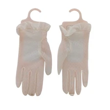 Lace Short Wrist Nylon Glove Wedding/Goth/Prom Formal Event Finger Gloves