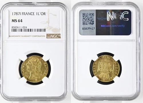 France - Louis XVI - Louis d'or 1787 Limoges - NGC MS 64