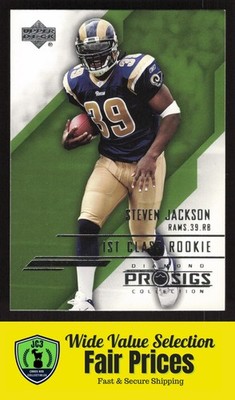 2004 UD Diamond Pro Sigs Steven Jackson #98 St. Louis Rams Rookie Football Card