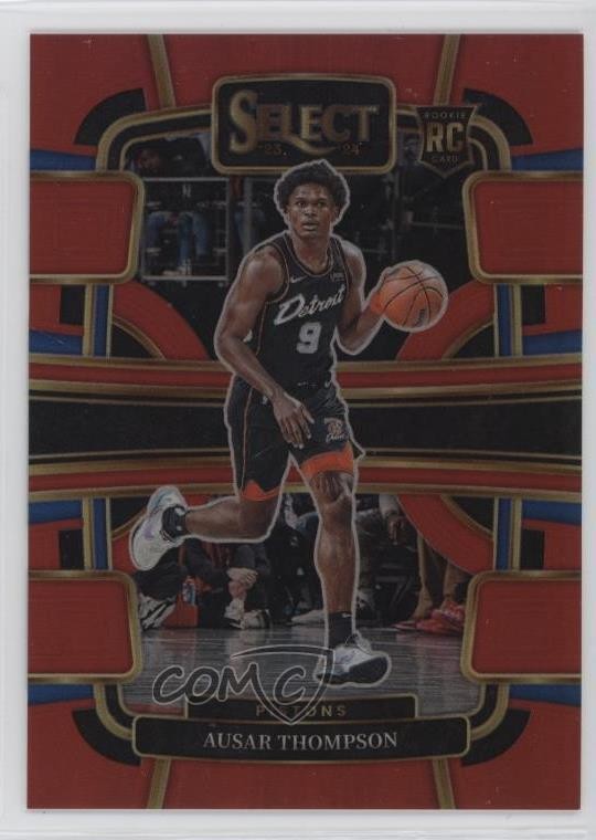 2023 Panini Select Concourse Red Prizm 199/199 Ausar Thompson #95 Rookie RC 11ng
