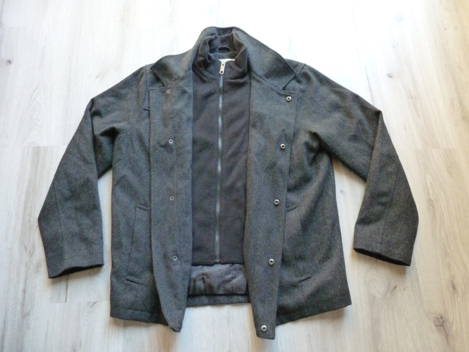 Joseph Abboud Jacket Black Wool Blend Sport Coat Blazer Size M Lined