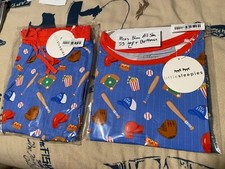 Little Sleepies Blue All Stars Men's pajama top  pants set, new, size Large