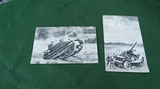 TWO MILITARY POST CARD SIZE MILITARY PICTURES