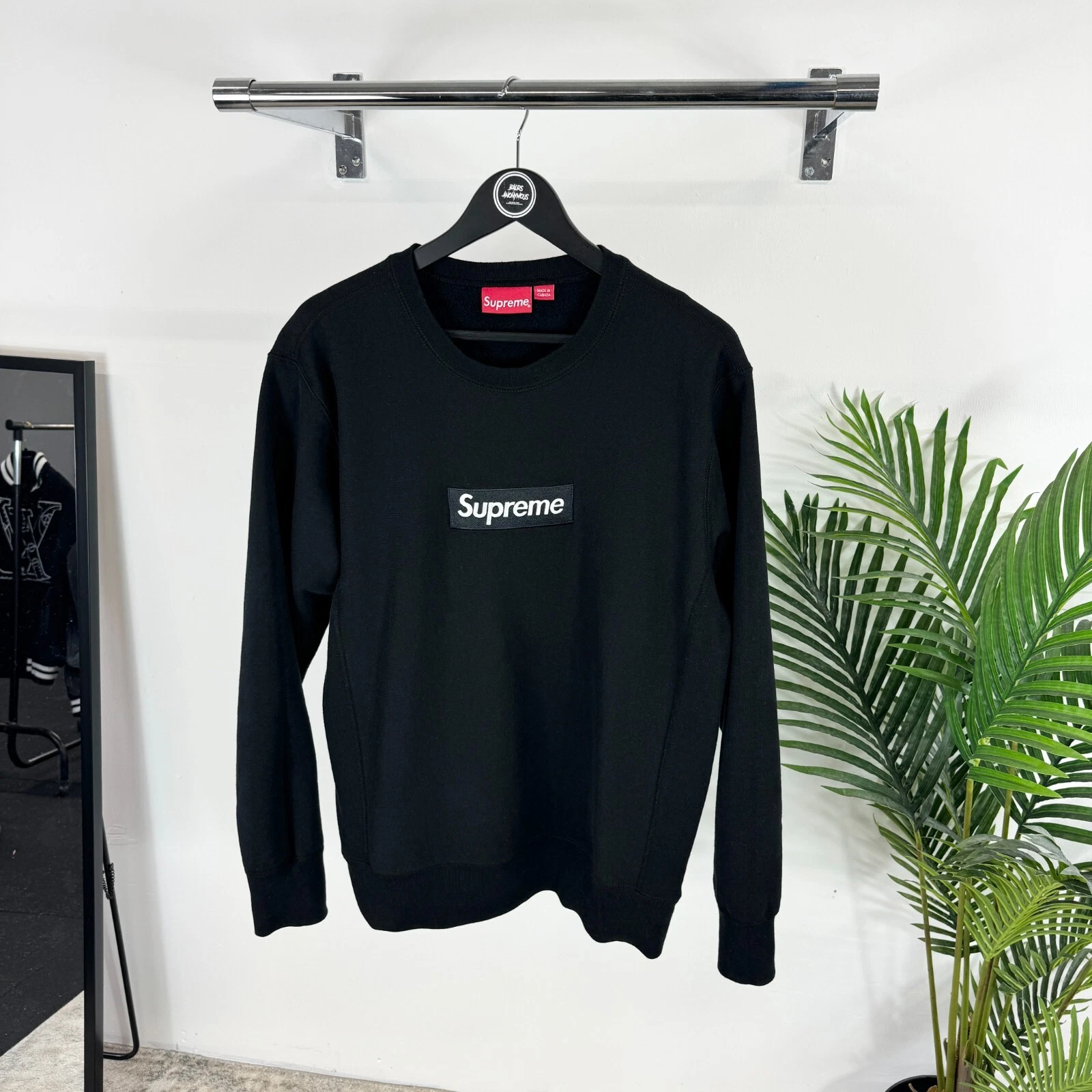 Sweat col rond Supreme Box Logo en noir PRIX CONSEILLÉ