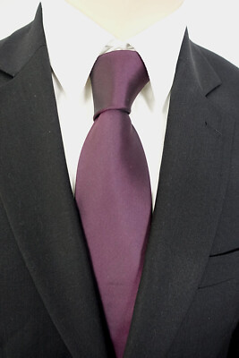 NEU - Bonetti Herren Anlass / Business Krawatte - unifarben mitternachtsviolett!