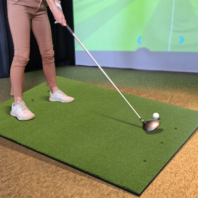 Golf Practice Hitting Mat Premium Turf w/2 Tees & Alignment Sticks 5 x 4 FT 20mm