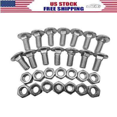 28pc Bumper Bolts Kit steel Cap Front+Rear For Chevelle Nova Lemans Cutlass