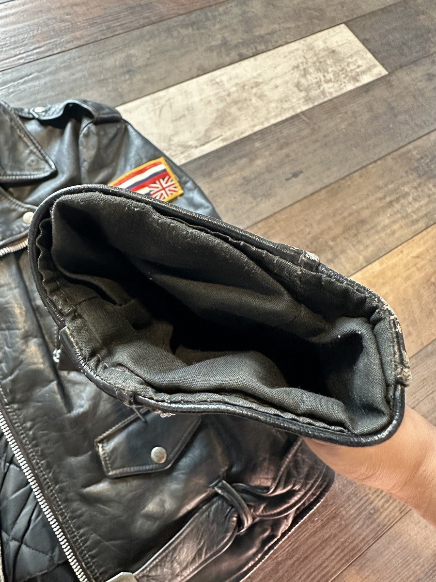1970's Schott NYC Perfecto Leather Motorcycle Jacket Harley