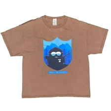 Vintage South Park Cartman Respect my Authority Brown Graphic Delta Y2K Tshirt L