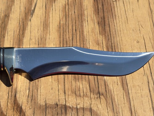 Hen & Rooster Bowie Hunter Knife 5-3/8 Blade Bone Handle HR-4800 w/JF Sheath EXC - Picture 8 of 21