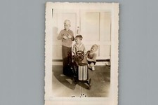 Antique 1940's New Toy Ride-On Tractor Black & White Photography Photo