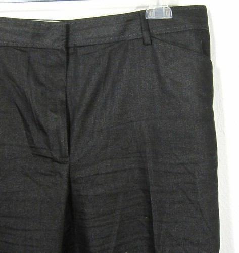T Tahari Flair Pierna Vestido Pantalones Talla 14 Negro Sólido - Imagen 4 de 10