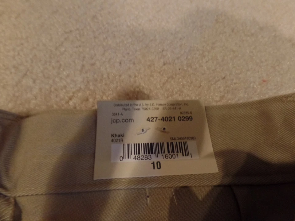 Meninos, Jeans Arizona, Shorts Uniforme Escolar, Tamanho: 10, Plissado, Cáqui, Novo com etiquetas - Imagem 2 de 4