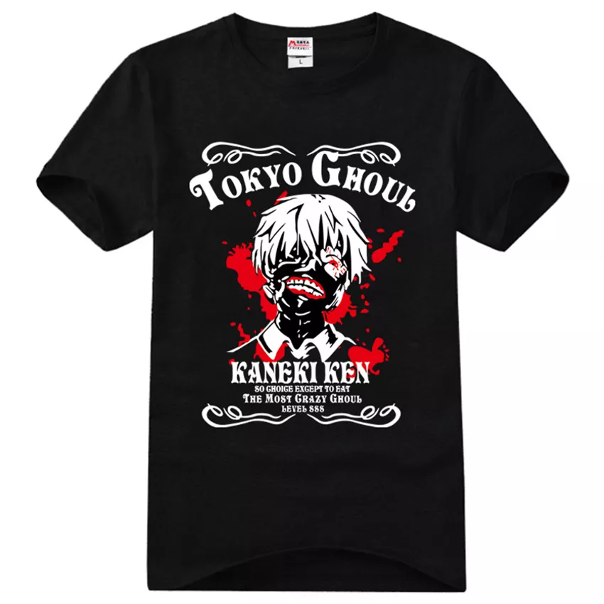 kaneki ken Anime Tokyo Ghoul Casual White T-shirts Men Women Short