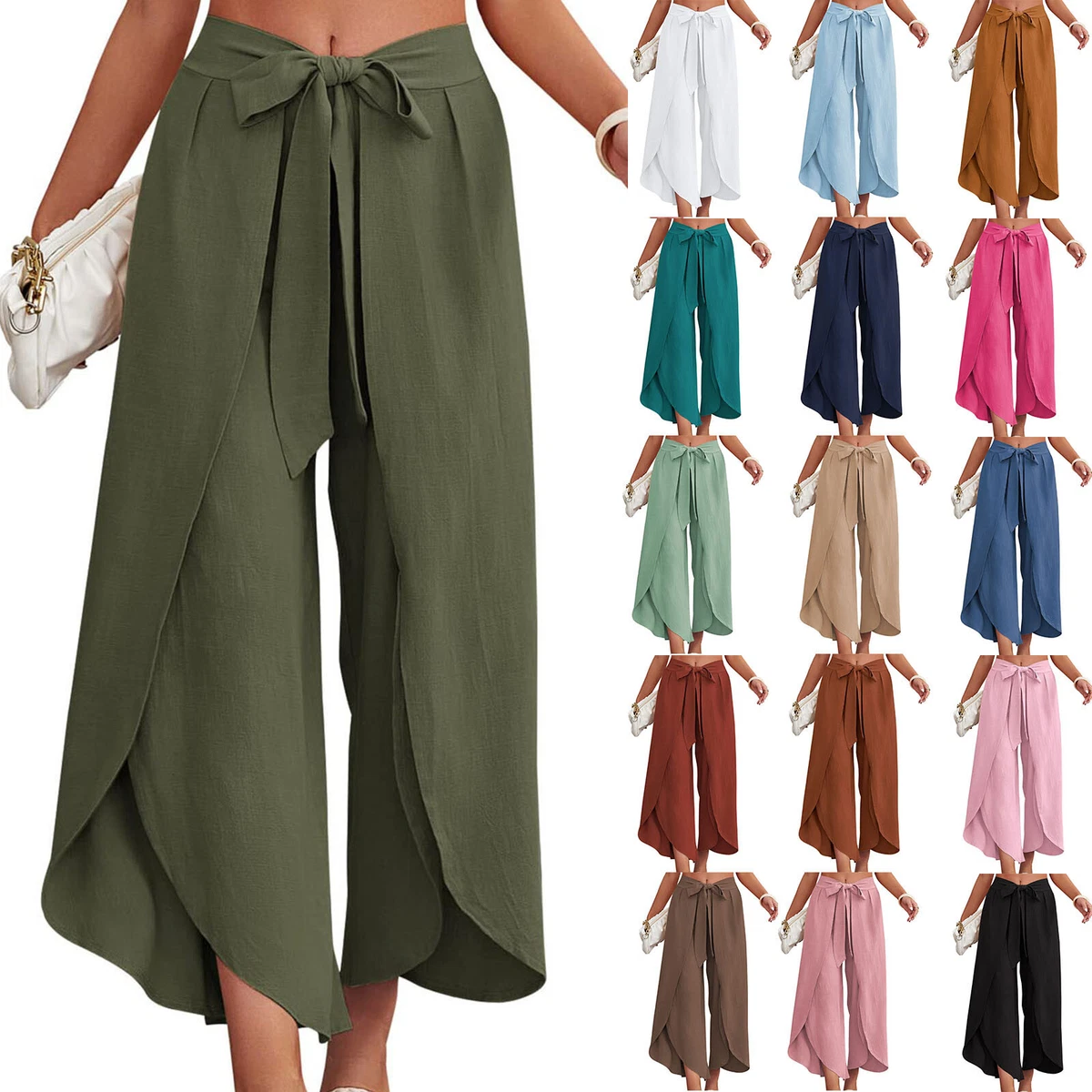 High rise hotsell flowy pants