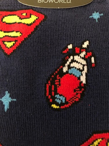 BioWorld Unisex Superman Kryptonite Crew Socks Blue - Size 10-13 - NEW! - Picture 3 of 5