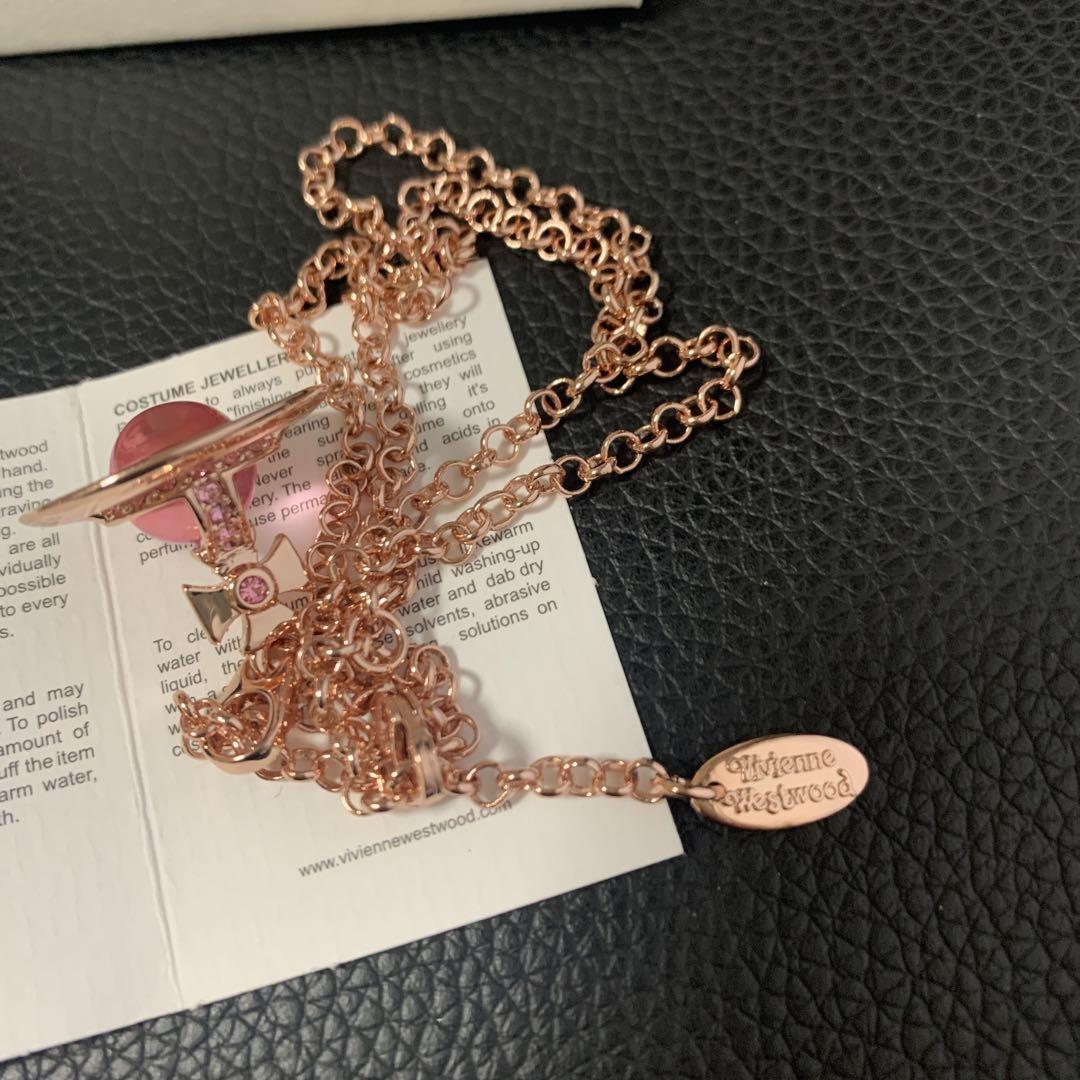 Vivienne Westwood Necklace Tiny Orb Rose Pink Gold IN BOX | eBay