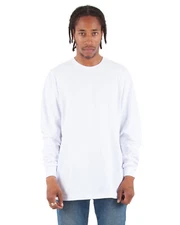 Shaka Wear Adult Max Heavyweight Long Sleeve Stylish Plain T Shirt SHMHLS
