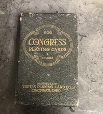 VTG congress playing cards 606 Whist Size The US Playing Card Co Cincinnati Ohio