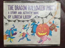 The Dragon Halloween Party by Loreen Leedy hcdj FIRST EDITION 1st PRINT ~ Scarce
