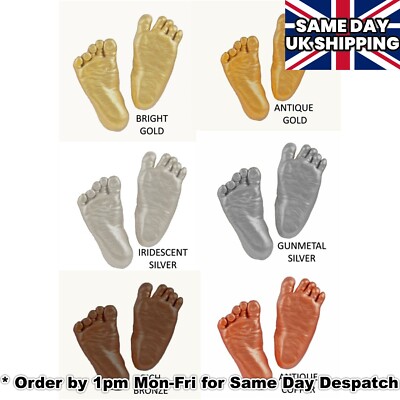 GROSSES 3D BABY HAND & FUSS GUSS KIT bis zu 6 Gips Alginat Handabdruck Fußabdruck
