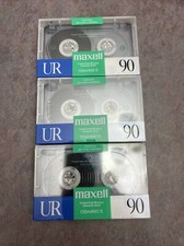 3 MAXELL UR 90 NORMAL BIAS AUDIO CASSETTE TAPES