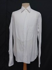Vtg Piattelli Barneys New York Tuxedo Shirt French Cuff White Men's Dress 15.5