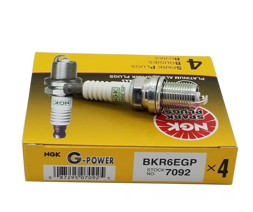 4 Plugs NGK BKR6EGP/7092 G-Power Platinum Spark Plugs