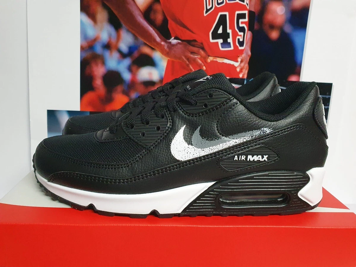 Nike Air Max 90 Stencil Grey Black Men s UK 10.5 EUR 45.5 FD0657