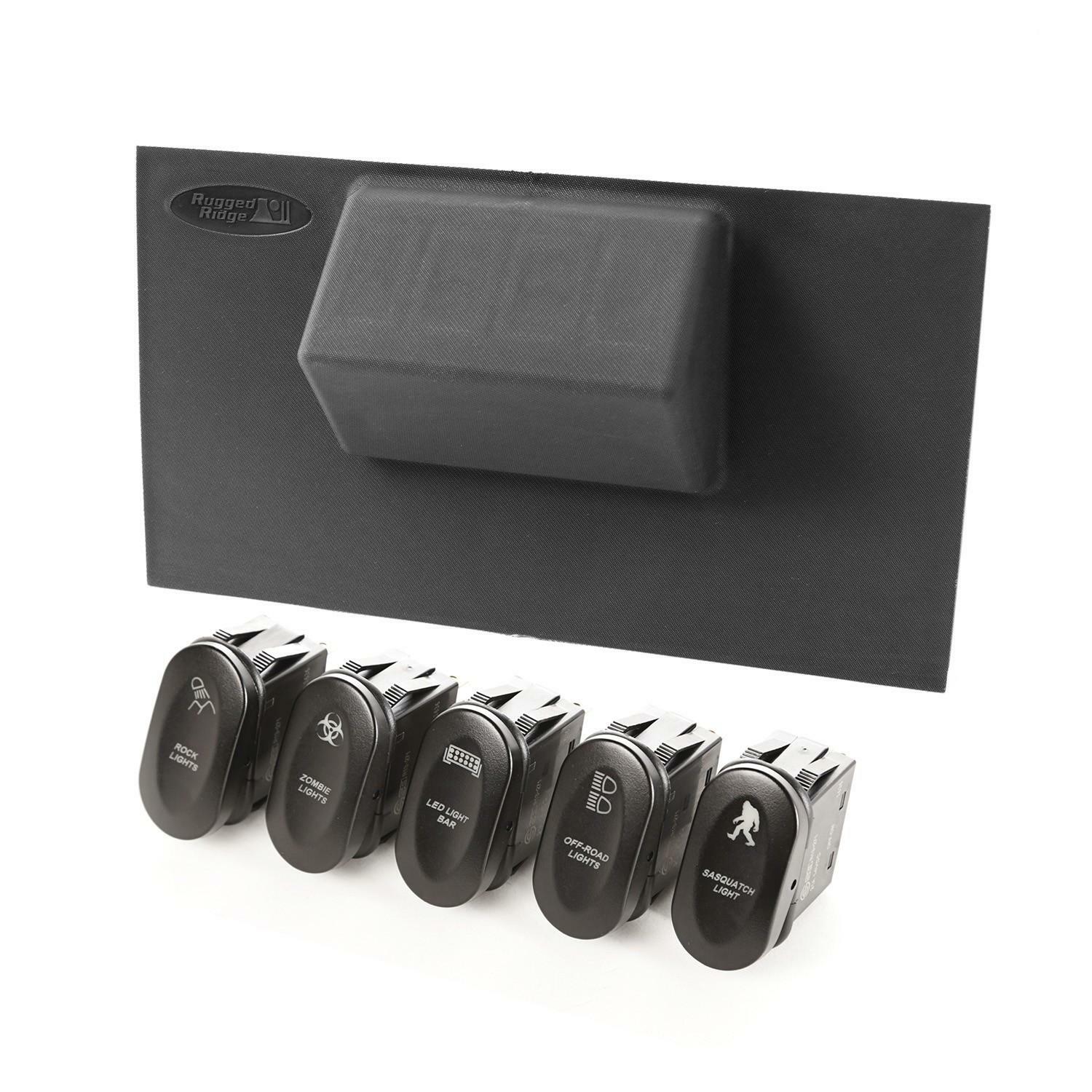 Panneau commandes bas 4 interrupteurs Jeep Wrangler JK pour vos sorties et raids Off-Road