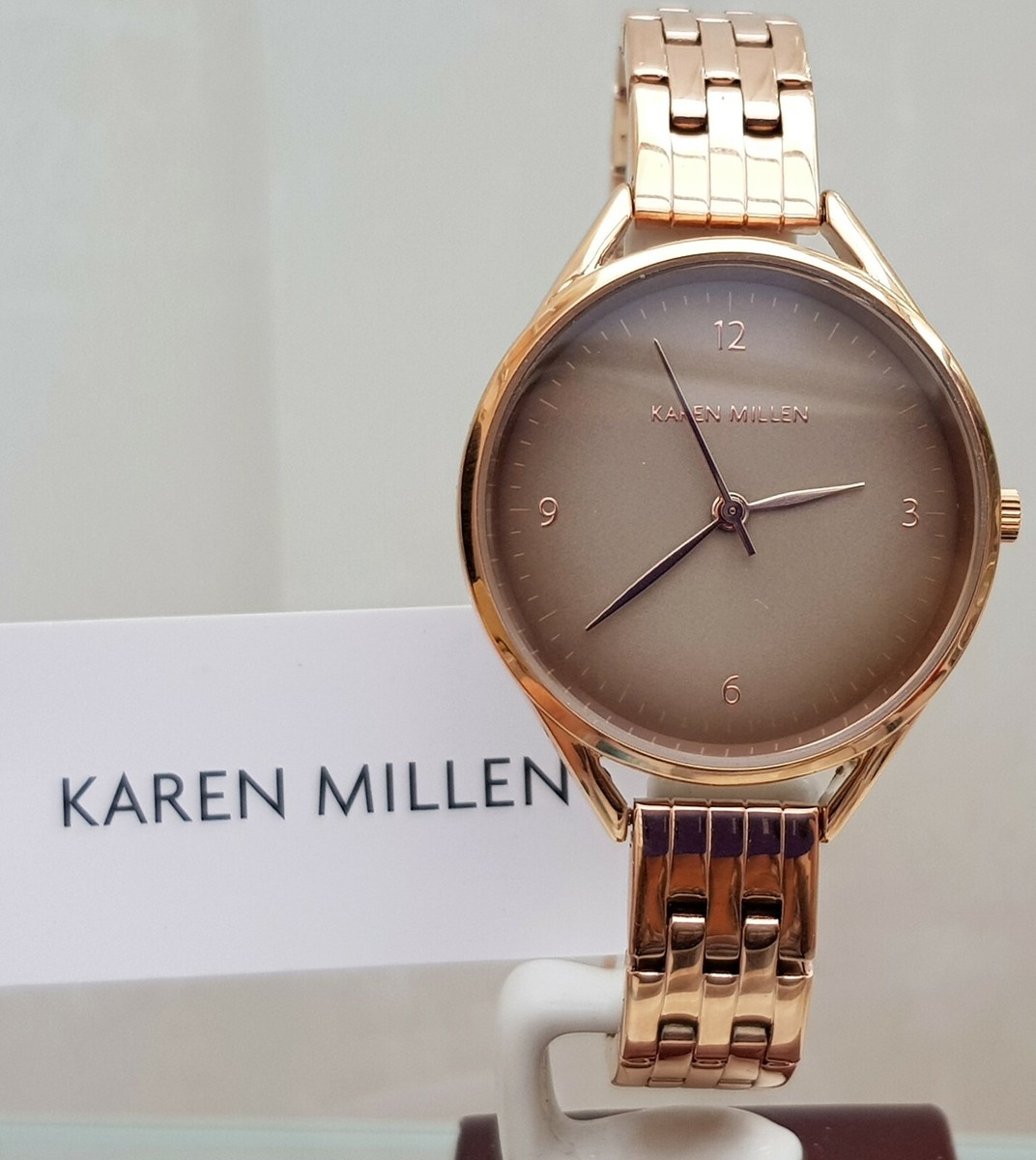 KAREN MILLEN Rose Gold Bracelet Ladies Watch Slim bracelet RRP