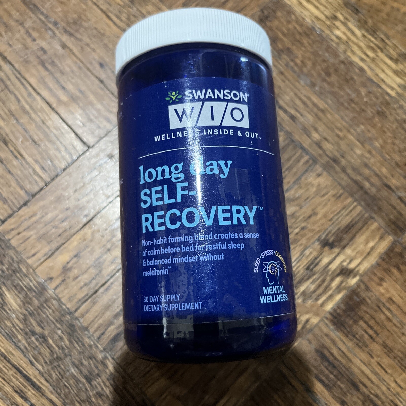 Swanson WIO Long Day Self-Recovery Calm Melatonin-Free Sleep 60 Caps PLEASE READ