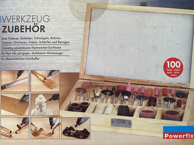 Powerfix Hobby Drill WerkzeugZubehör 100 tlg. NEU Polieren Bohren Trennen Fräsen