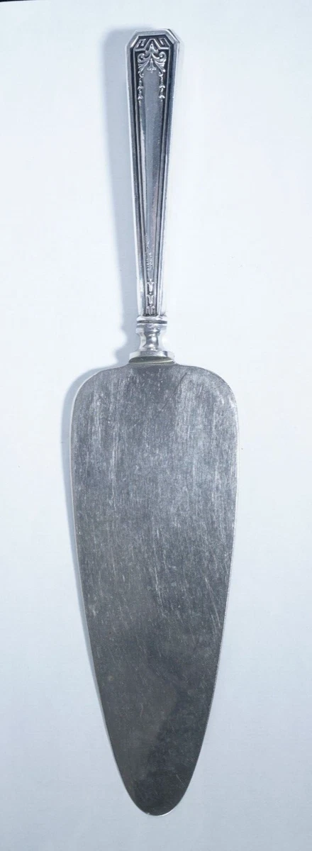 Ancien Couteau à Gâteau De Mariage En Argent Sterling Webster - Manche Gravé - Sheffield