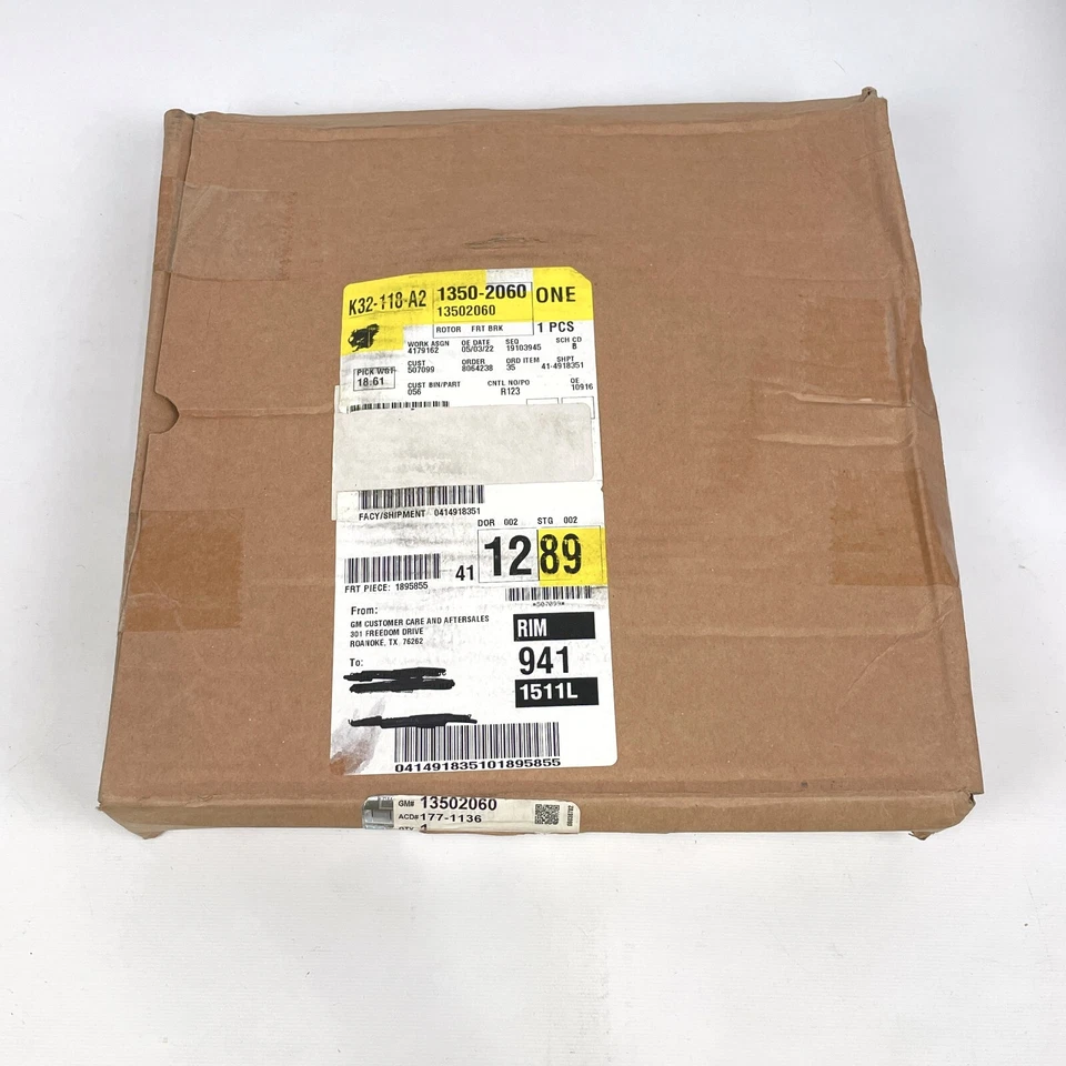 New ACDelco Genuine GM Front Disc Brake Rotor 13502060 Chevy Trax Buick Encore Foto 3 de 4