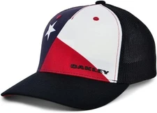 Oakley Indy Passport Trucker Stretch Hat Flexfit Cap Black/Texas Large/XLarge