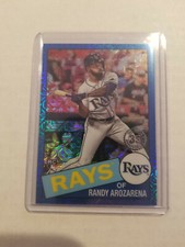 2020 Topps 1985 Chrome Randy Arozarena RC Refractor Blue Parallel 54/150 Rays