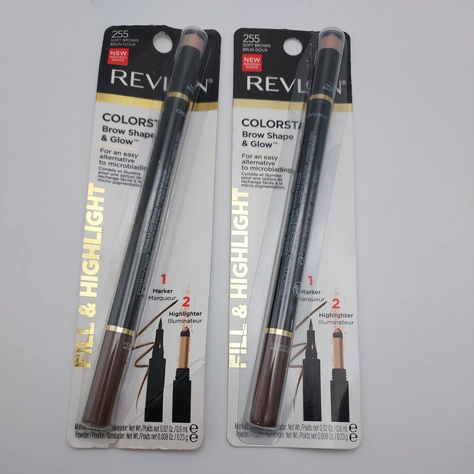 LOT OF 4 Revlon Colorstay Brow Shape & Glow #255 SOFT BROWN - Image 2 of 4