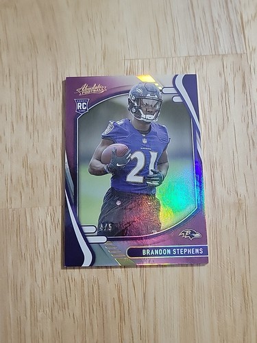 2021 Absolute BRANDON STEPHENS Purple Spectrum /5 Rookie Card RC #195 Ravens SSP
