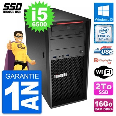 PC tour LENOVO Thinkstation P320 Intel i5-6500 RAM 16Go SSD 2To Windows 10 Wifi