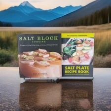 ✅Lot Of 2 Himalayan Salt Block Books - Salt Block Cooking Salt Plate Recipe Book
