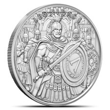 1 oz Legendary Warriors Leonidas Silver Round (New) 73.85 per troy oz