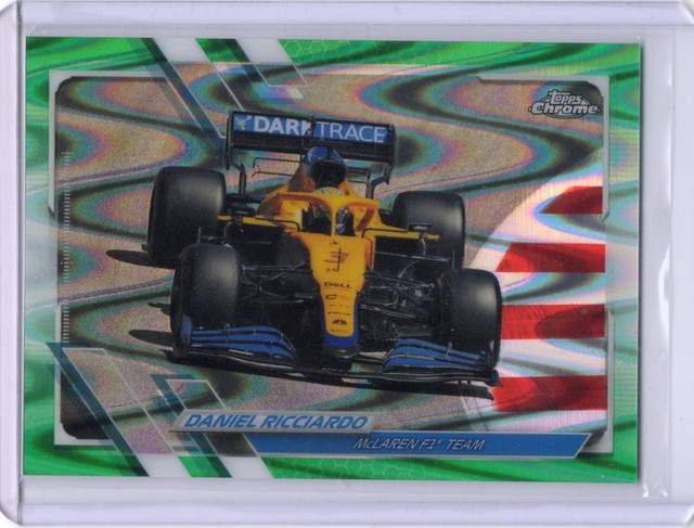 2021 Topps Chrome F1 - Daniel Ricciardo #100 Green RayWave Refractor /99