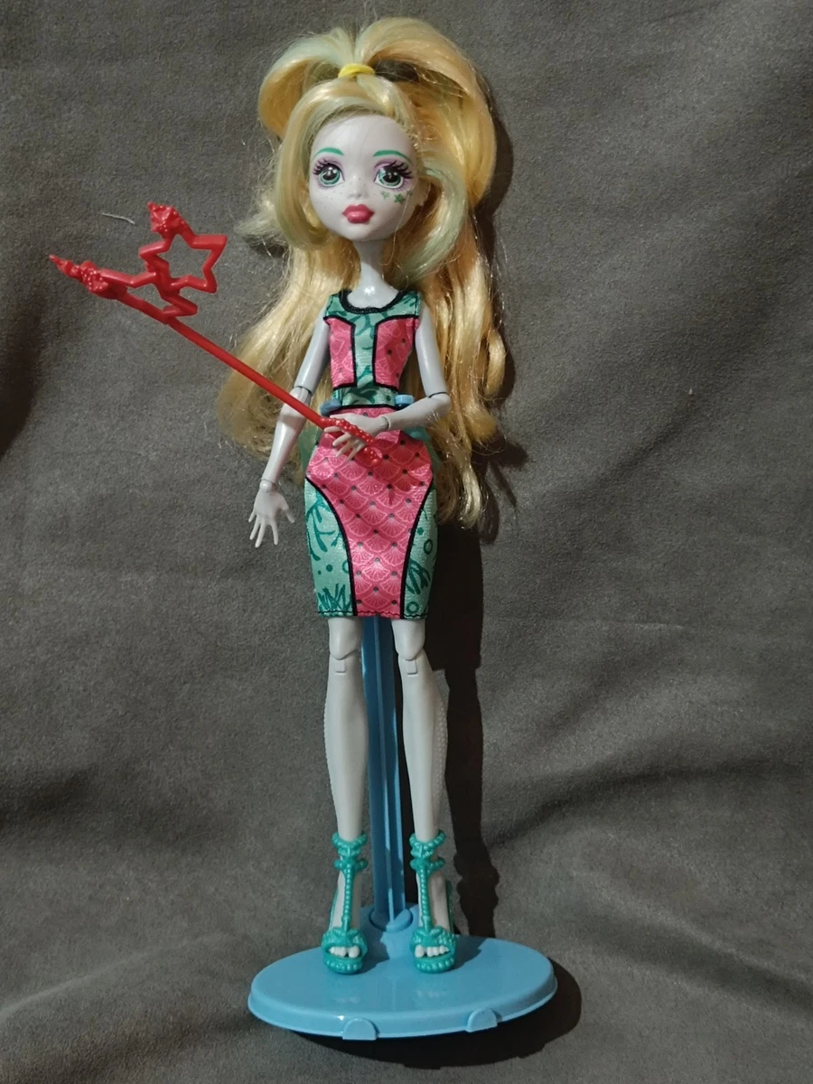 MONSTER HIGH G2 - Muñeca LAGOONA BLUE serie "WELCOME TO MH" PARTY con stand