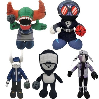 Friday Night Funkin Plush FNF Tankman Plushie Toy for Game Fans