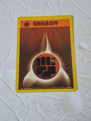 Fighting Energy 97/102 Common Base Set Unlimited Pokemon Near Mint
